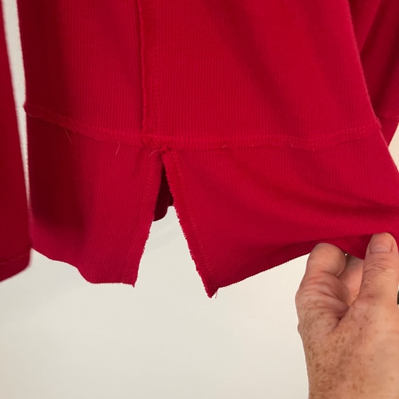 Bordeaux Anthropologie Red Cowl Neck Knit Tunic Top Large - Picture 6 of 9